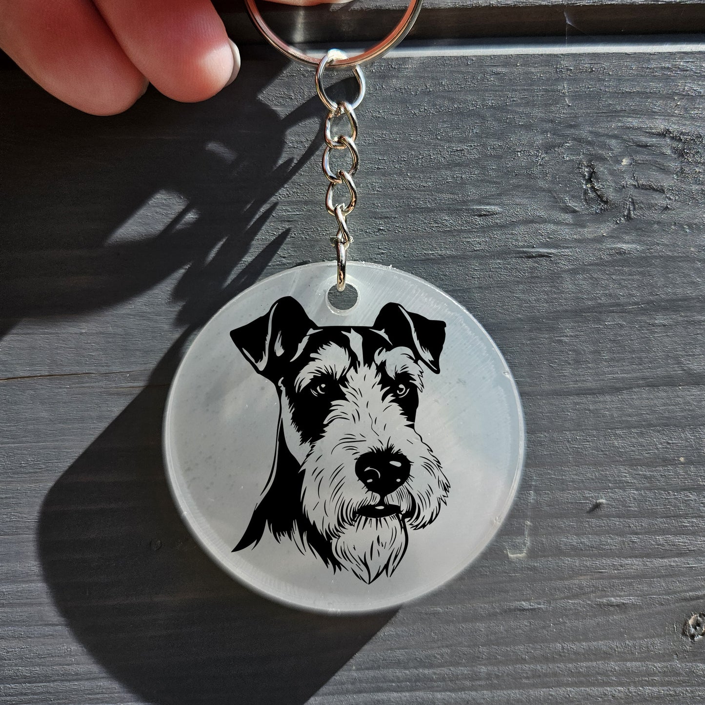 Wire Fox Terrier Keyring