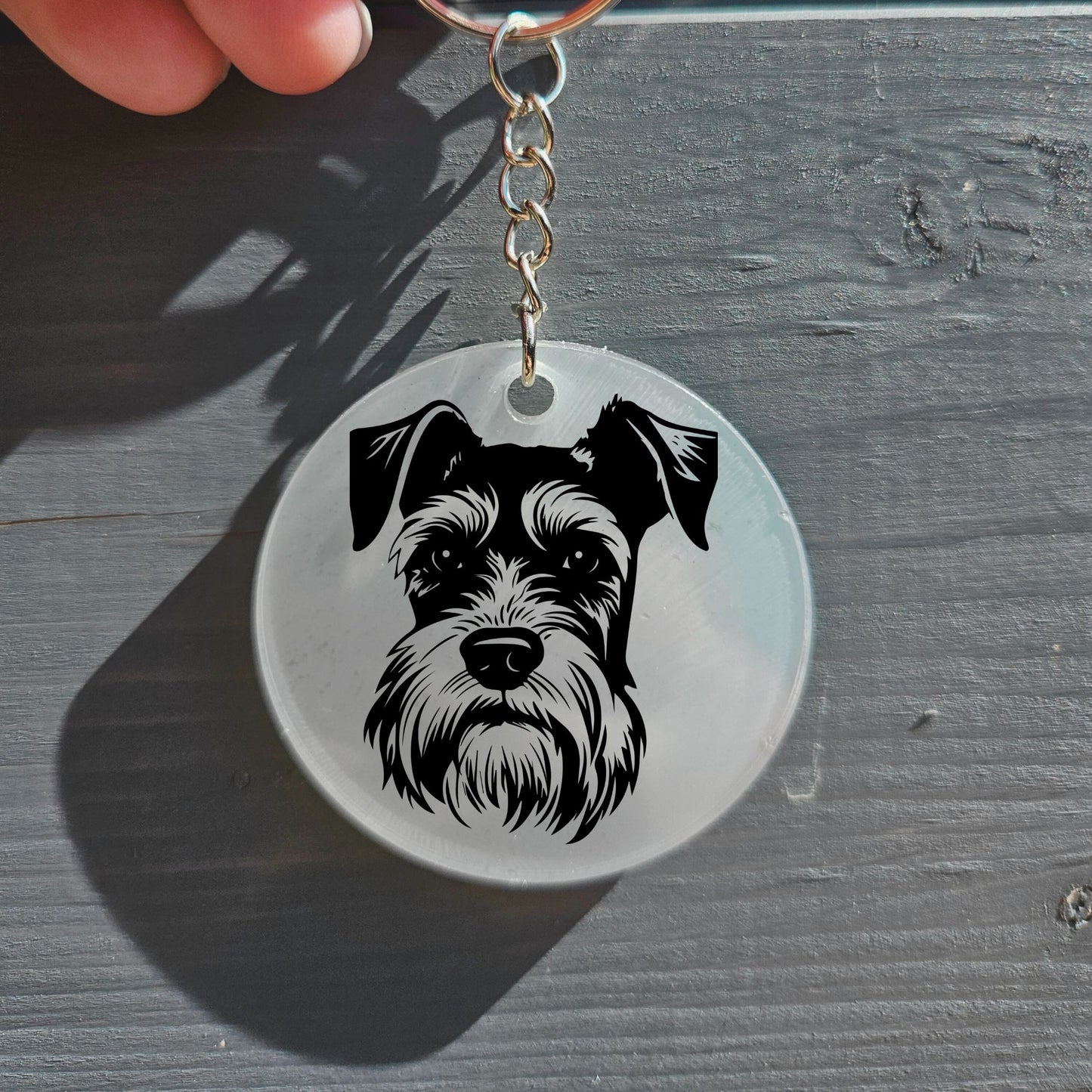 Miniature Schnauzer Keyring