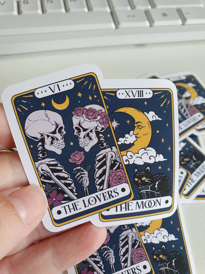 Tarot Cards The Lovers Vinyl Die Cut Sticker Magick Dark Academia Fairy Witch