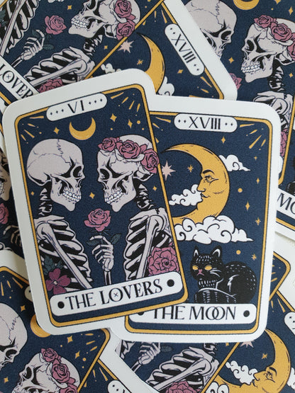 Tarot Cards The Lovers Vinyl Die Cut Sticker Magick Dark Academia Fairy Witch