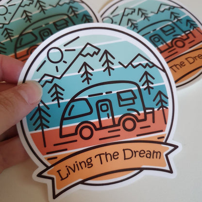 Living The Dream Vinyl Sticker