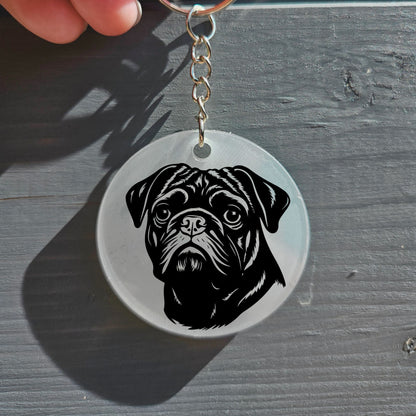 Pug Keyring