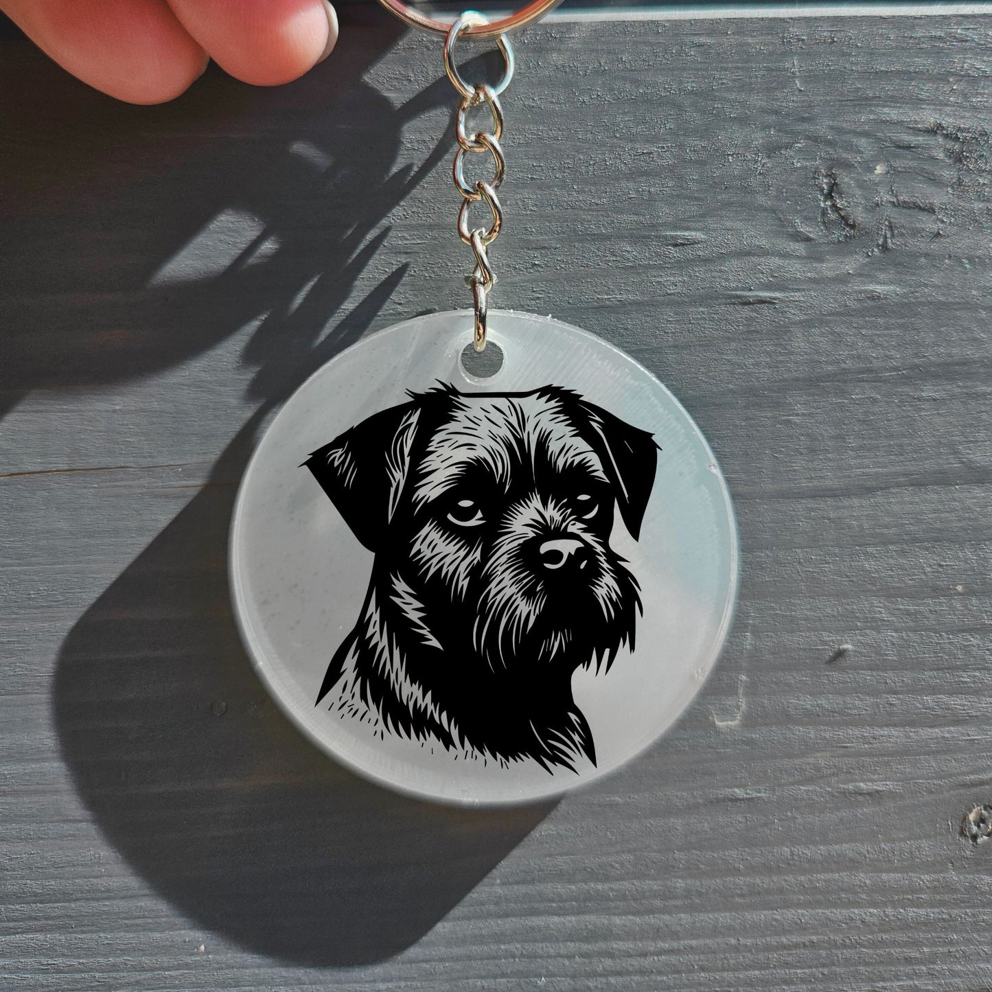 Border Terrier Keyring