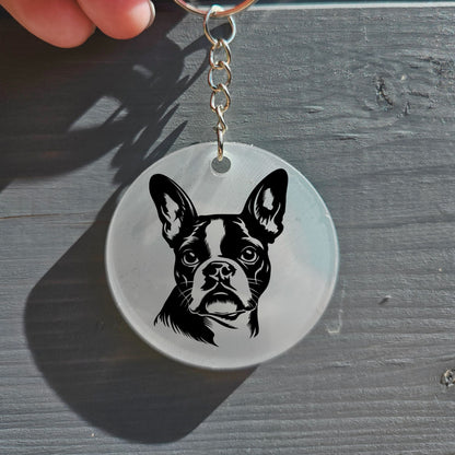 Boston Terrier Keyring