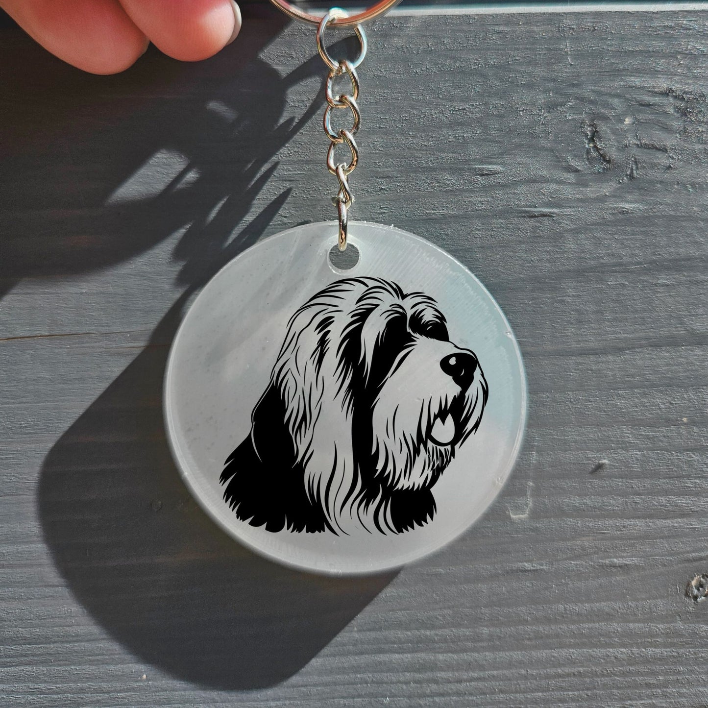 Old English Sheepdog Keyring