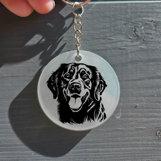 Golden Retriever Keyring