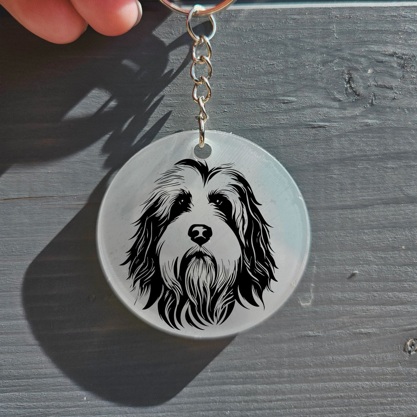 Bearded Collie Keyring