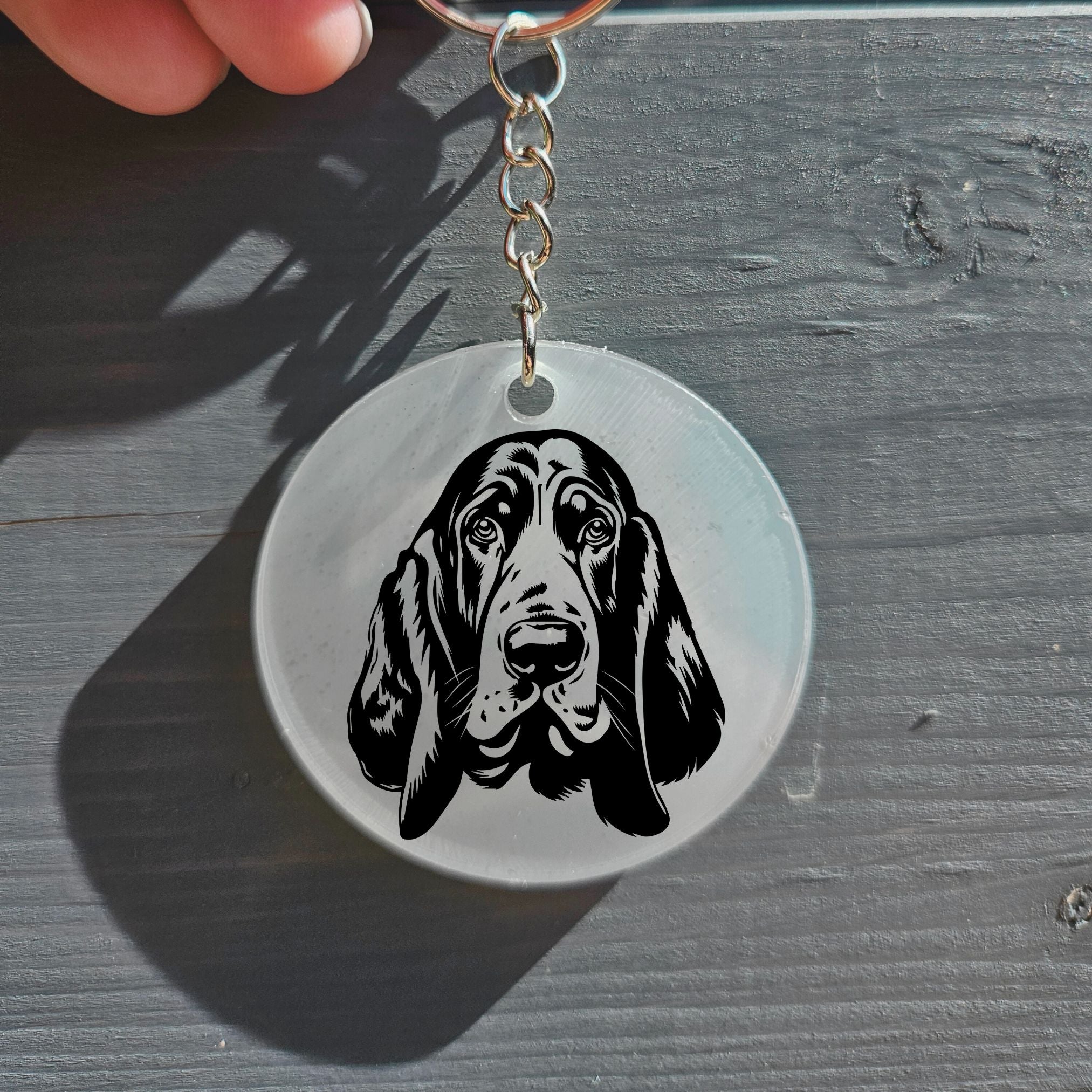 Basset hound keyring best sale