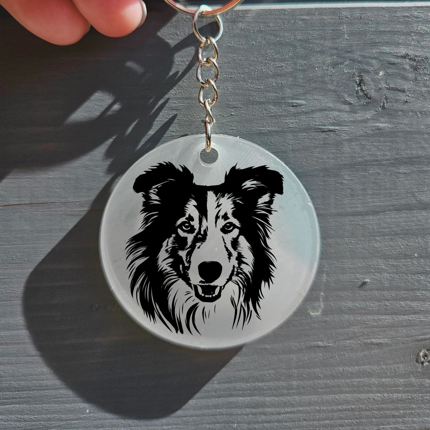 Rough Collie Keyring