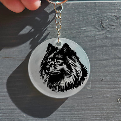 Keeshond Keyring