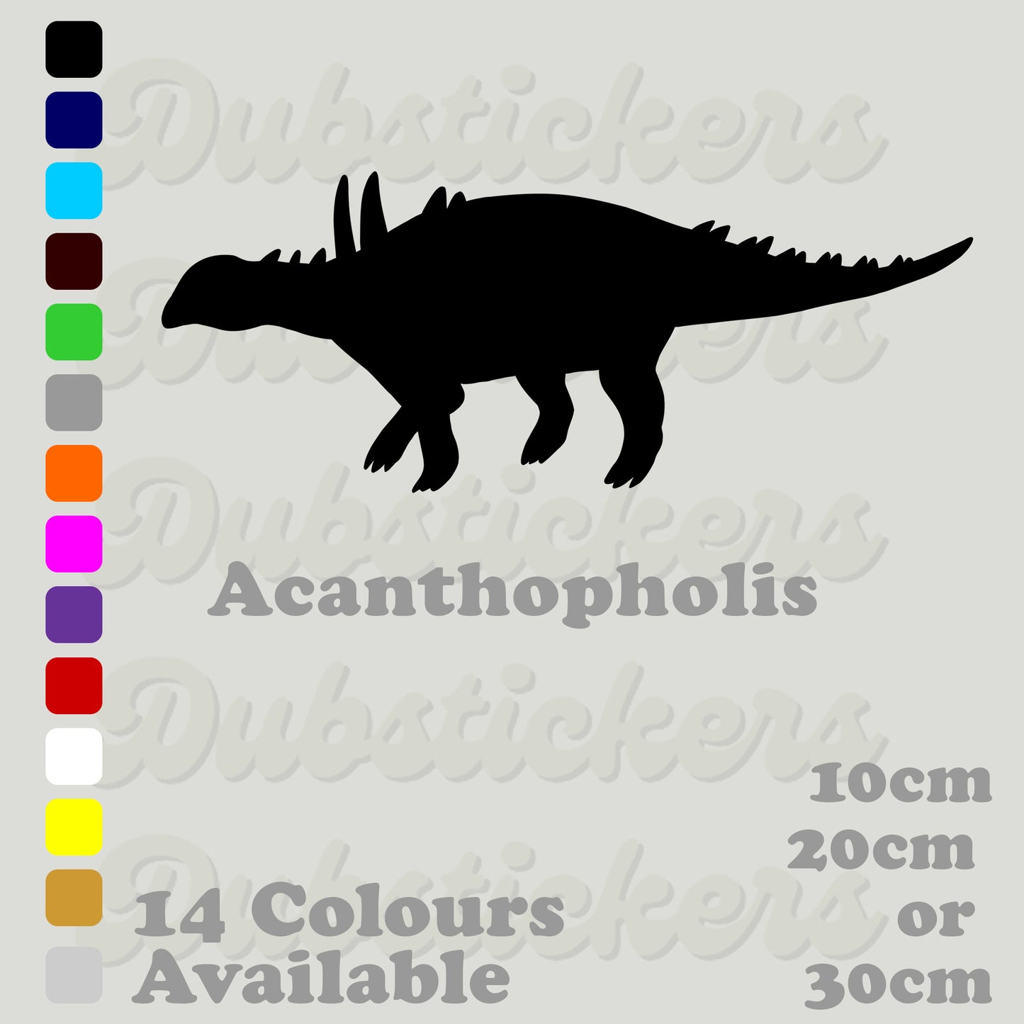 Acanthopholis Dinosaur Decal Sticker