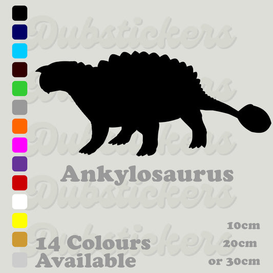 Ankylosaurus dinosaur silhouette side facing