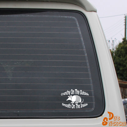 Armadillo Crunchy On The Outside Decal