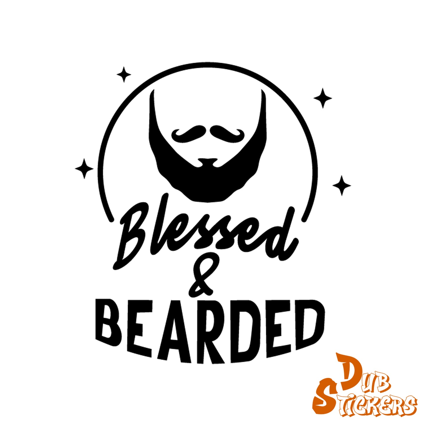 Blessed & Bearded Decal