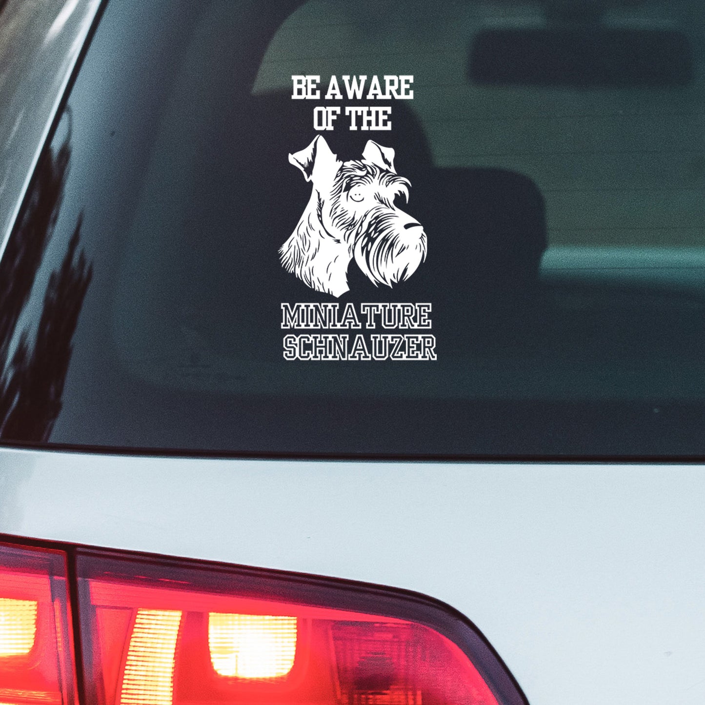 Be Aware Of Miniature Schnauzer Decal