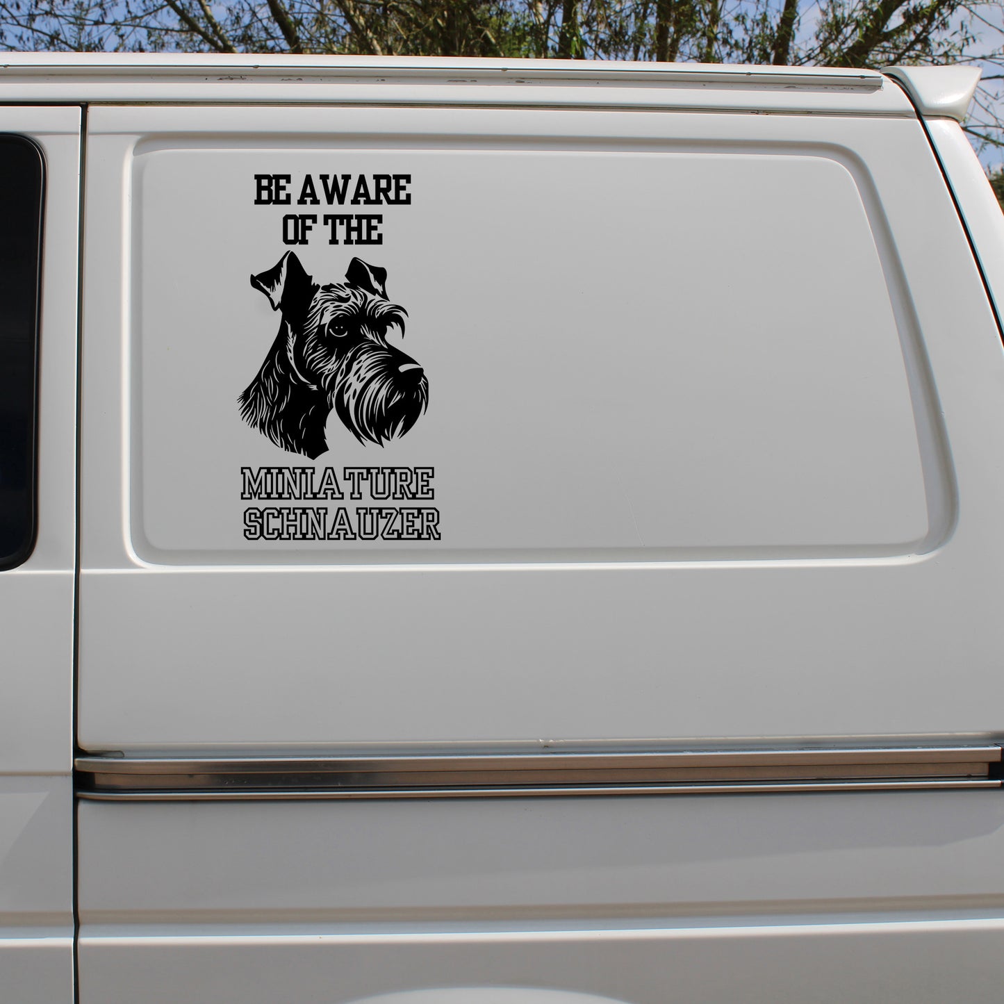 Be Aware Of Miniature Schnauzer Decal