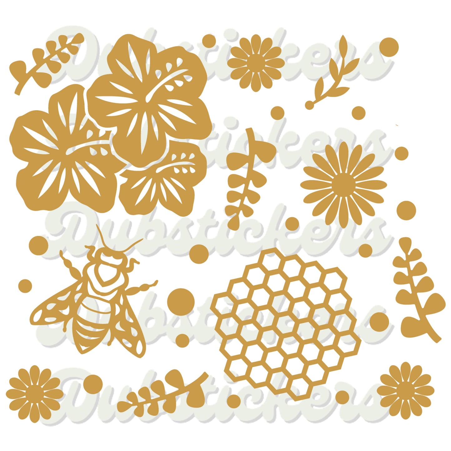 Bee & Flower Decal Sheet