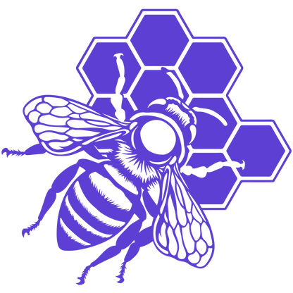 Bee on a Honeycomb Decal