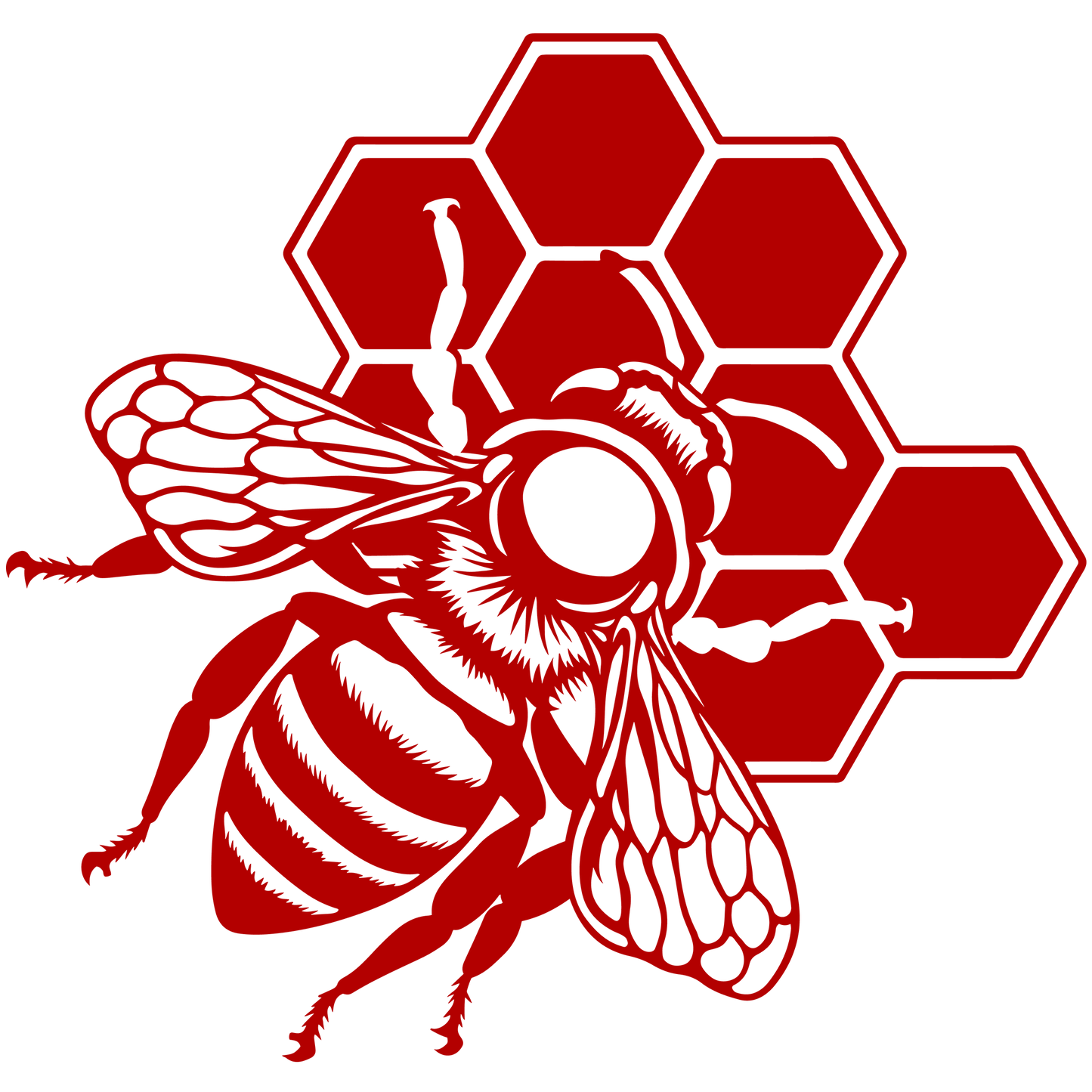 Bee on a Honeycomb Decal