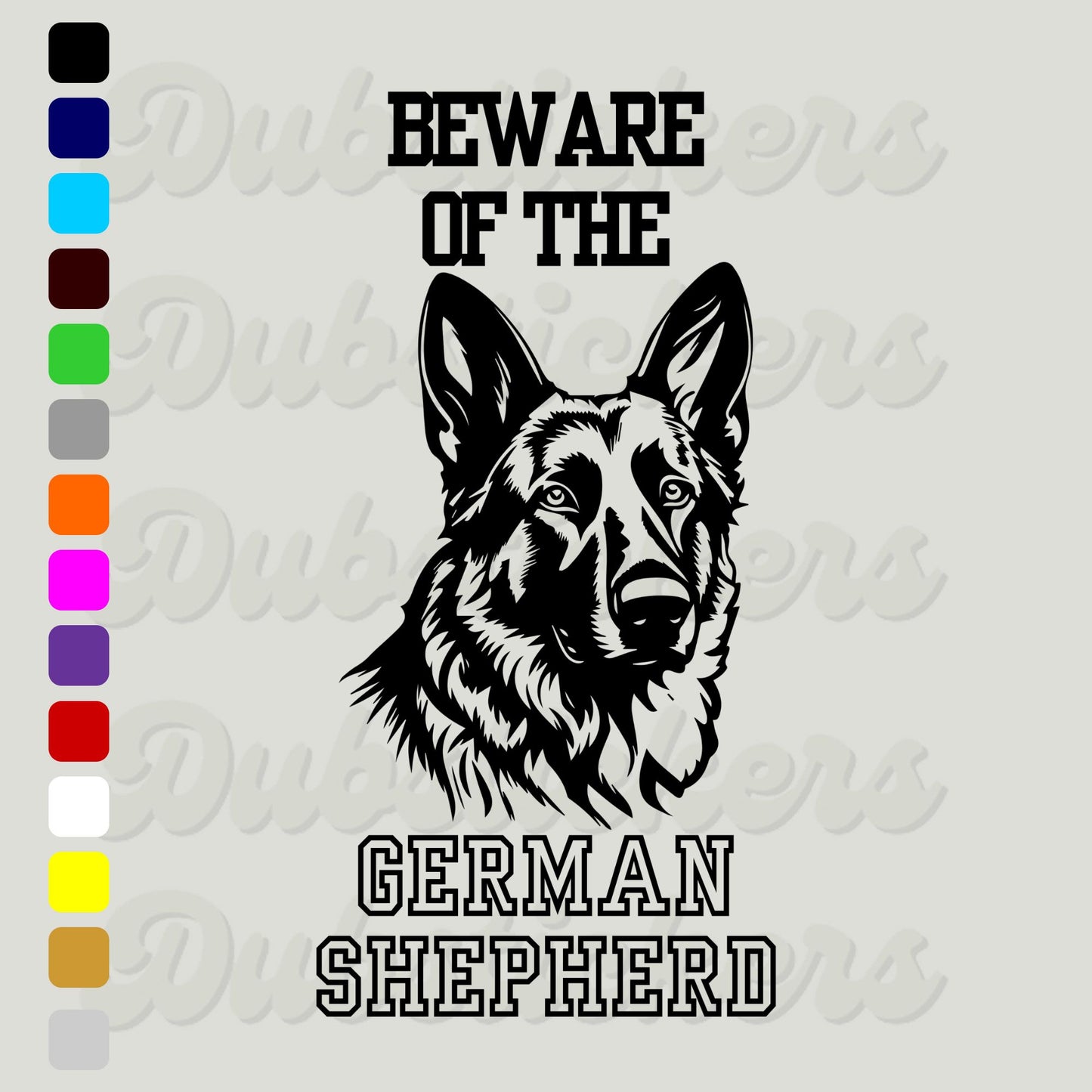 Beware Of German Shepherd Decal