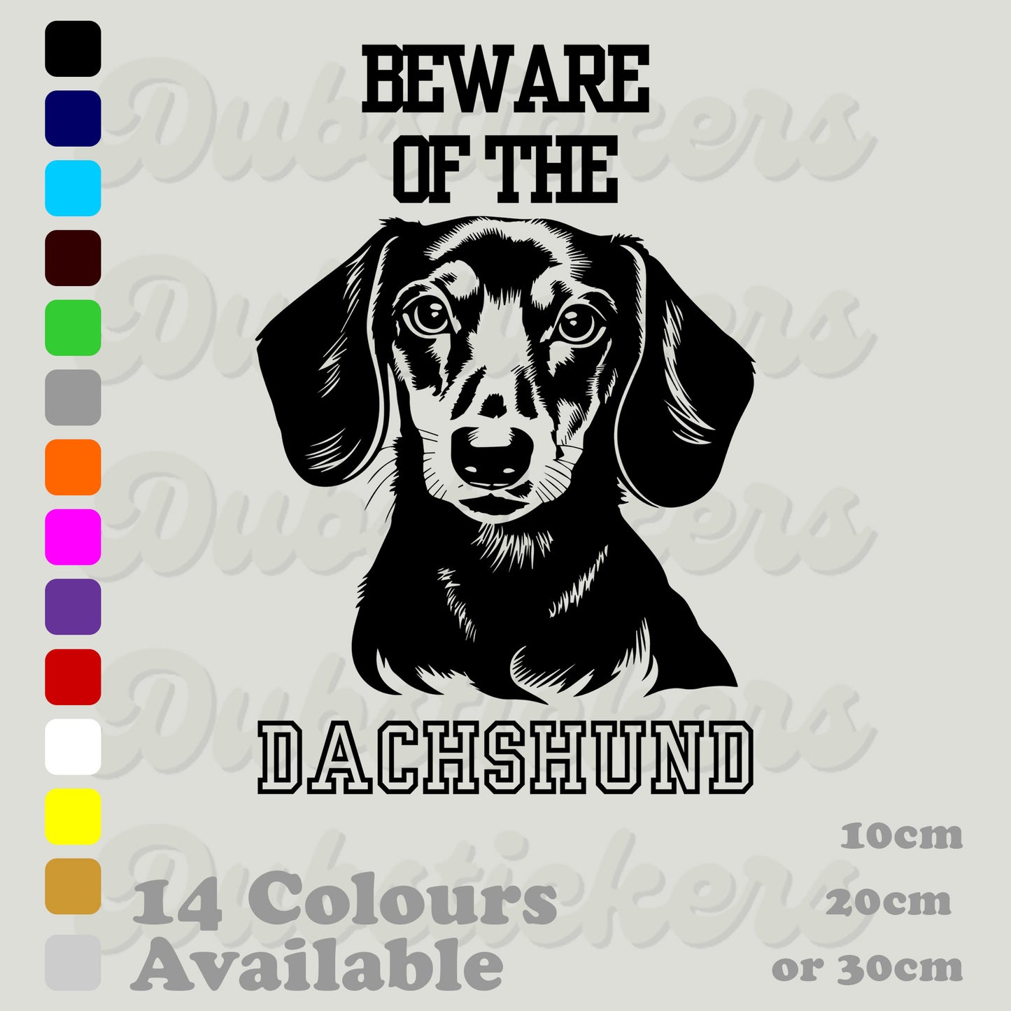 Beware Of Dachshund Decal