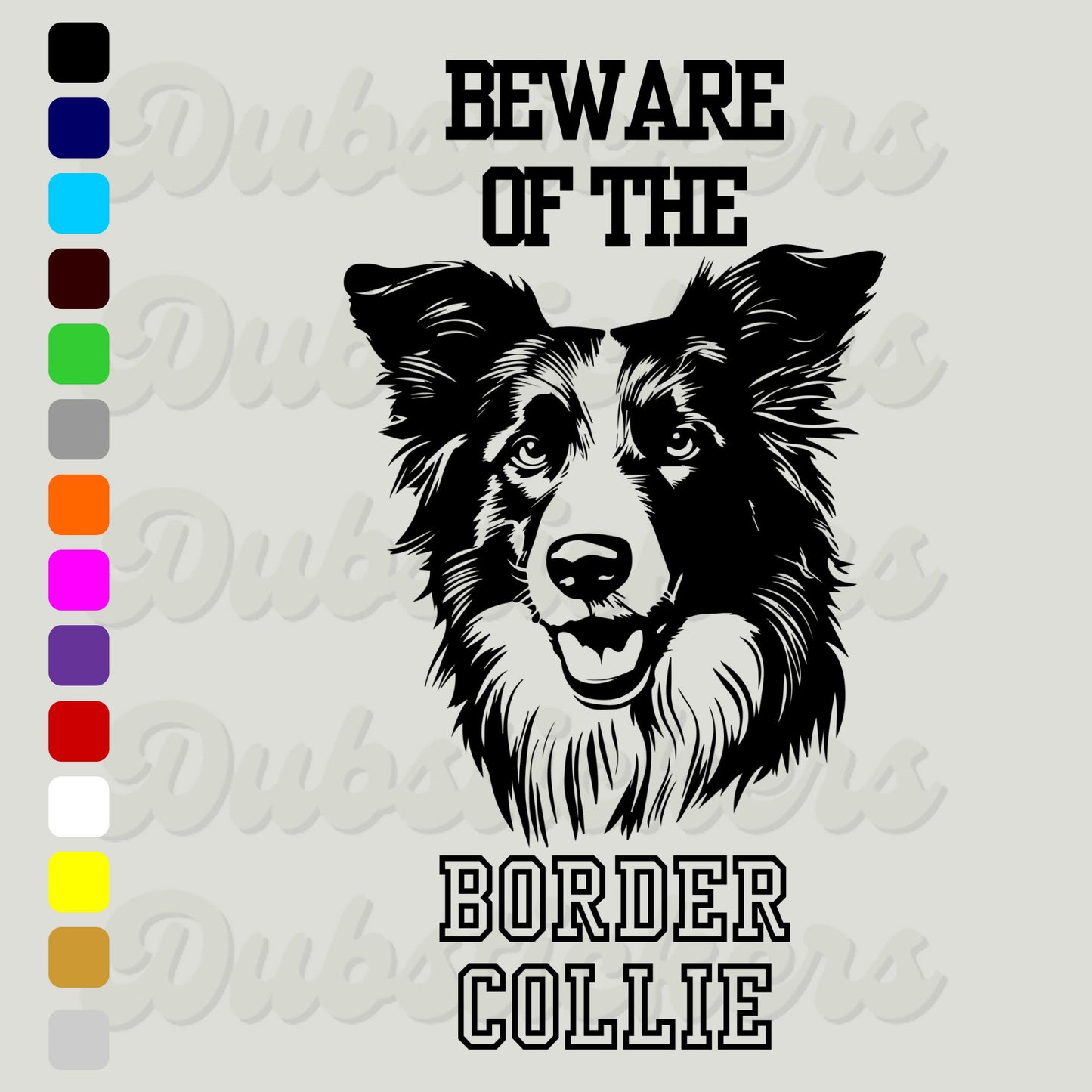 Beware Of Border Collie Decal