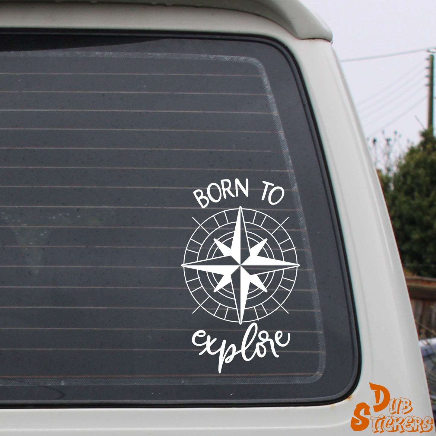 Born To Explore Compass Decal