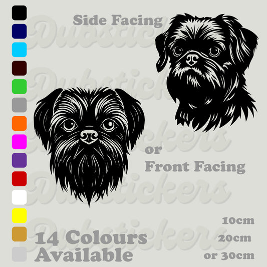 Brussels Griffon Dog Head Decal