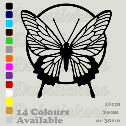 Butterfly in a Circle Decal