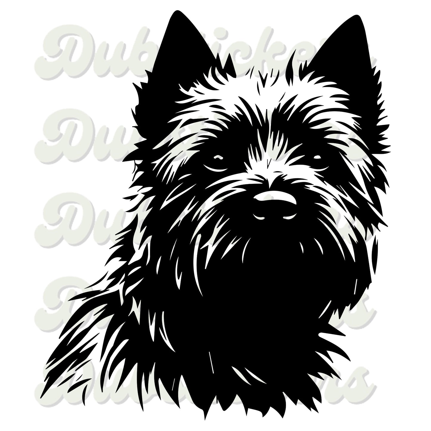 Cairn Terrier Dog Head Decal