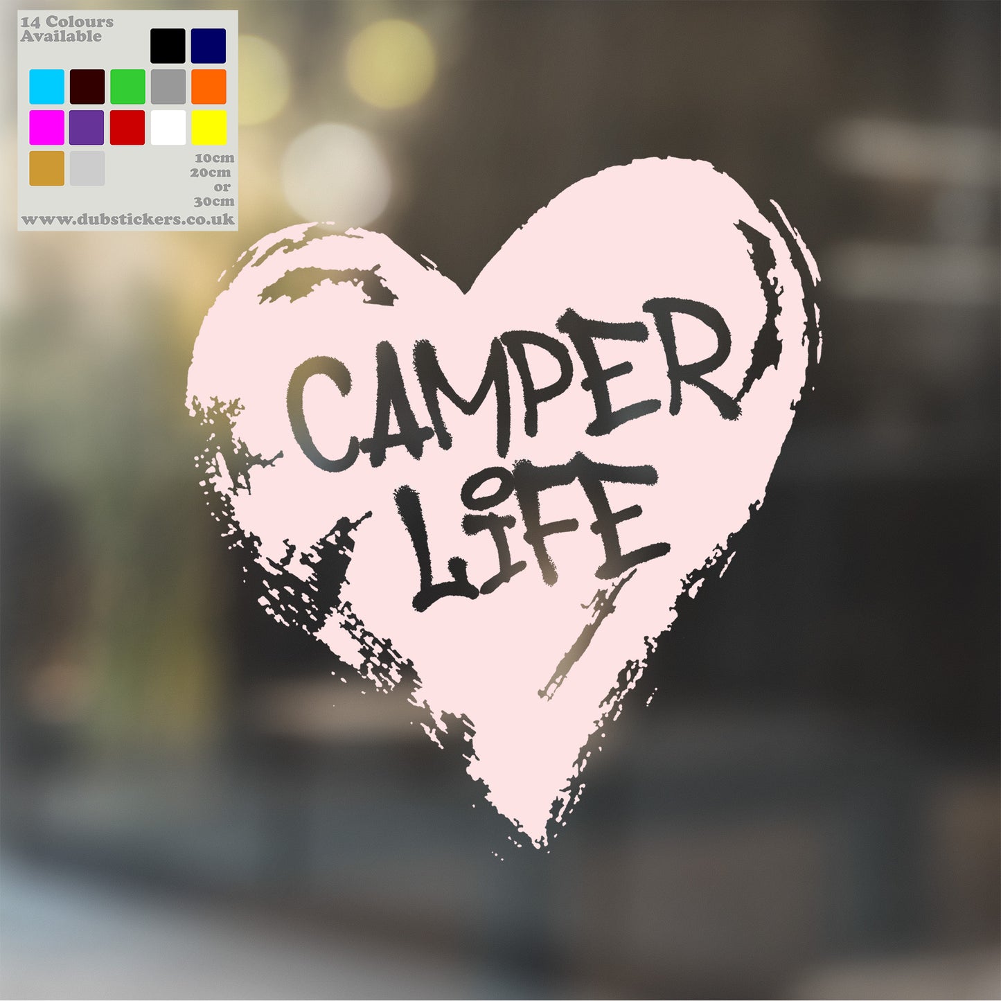 Camper Life Love Heart Decal