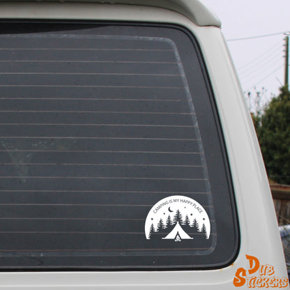 Camping Is My Happy Place Decal