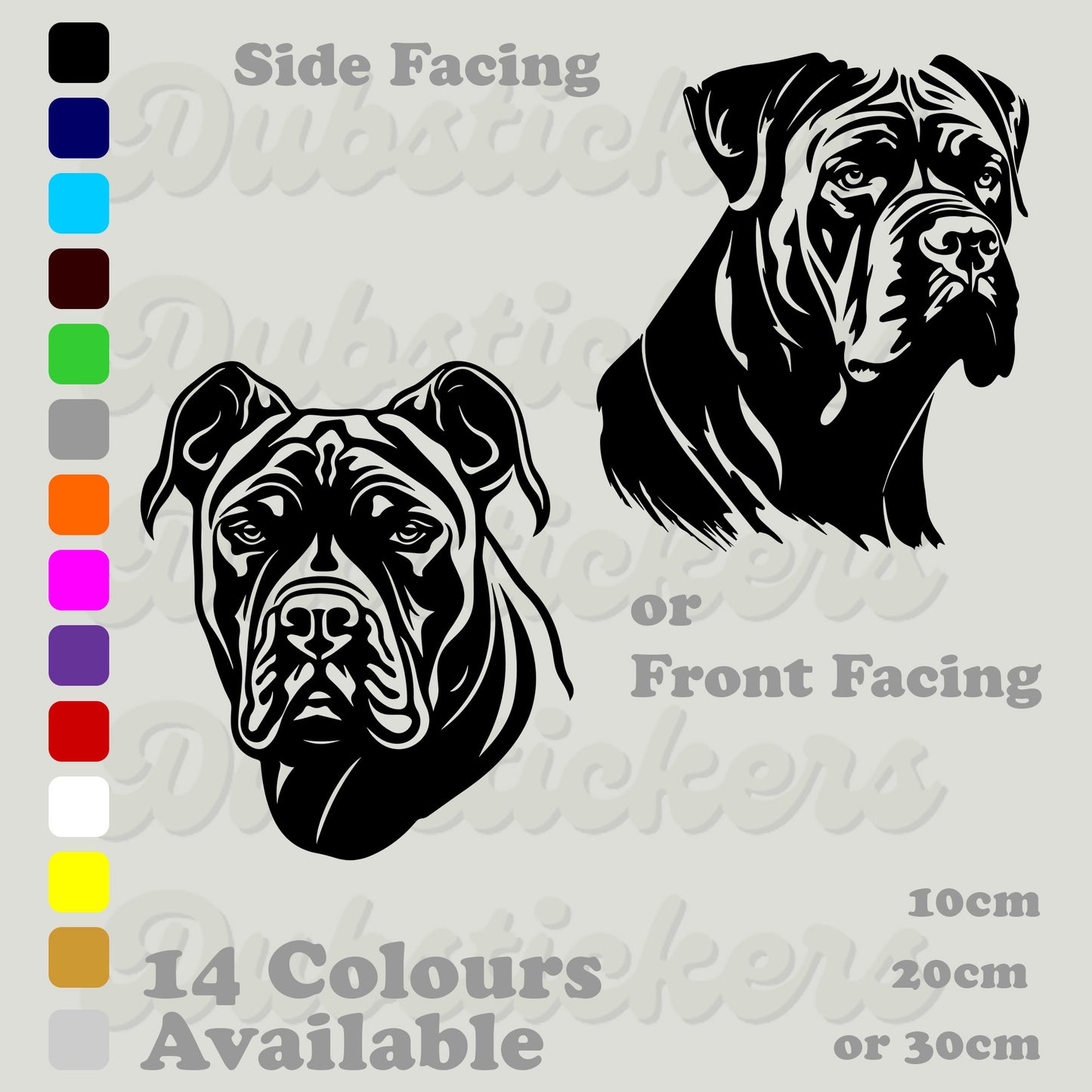 Cane Corso Dog Head Decal