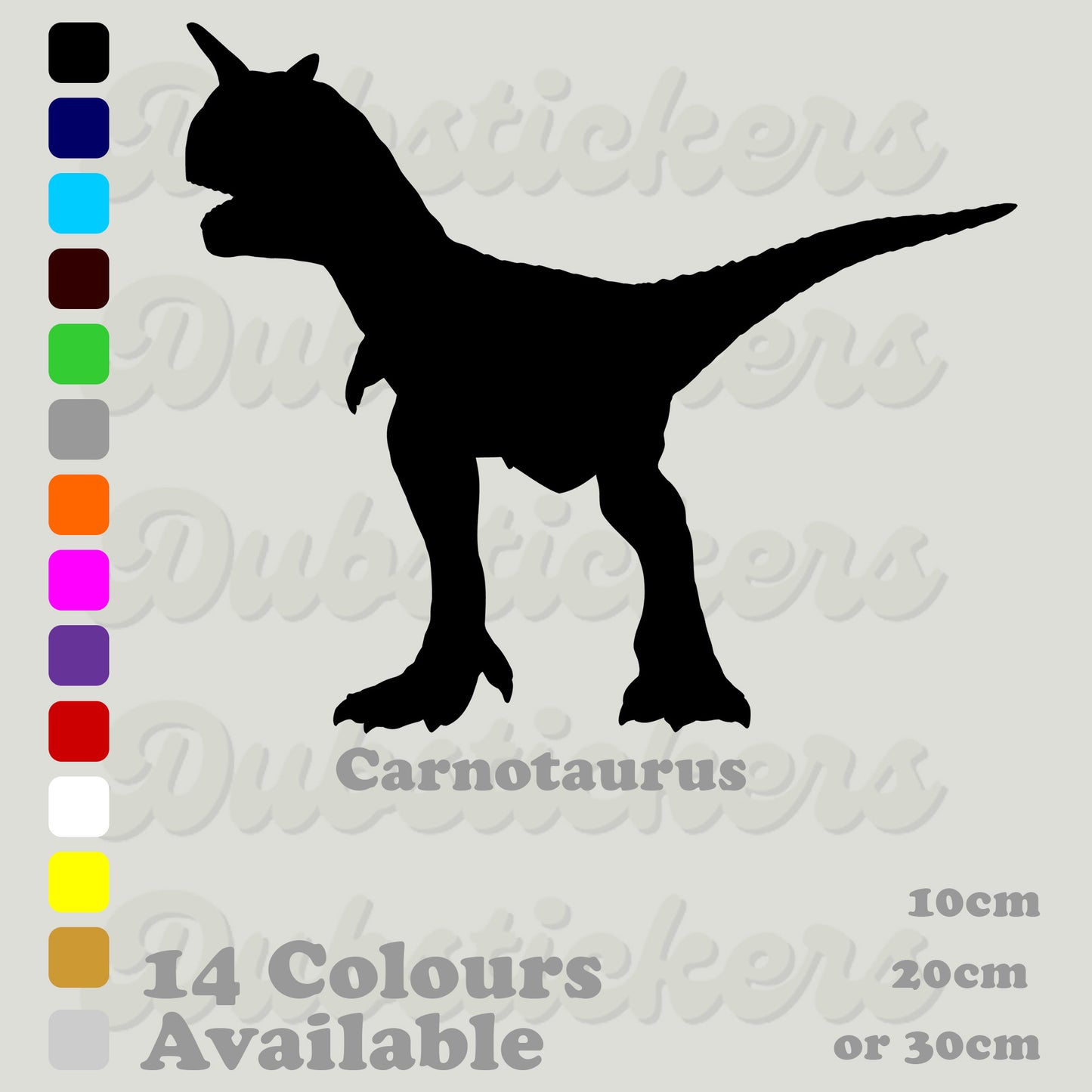 Carnotaurus Dinosaur Silhouette Decal