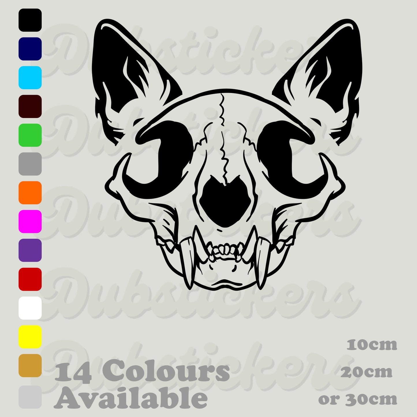 Cat Skull Decal