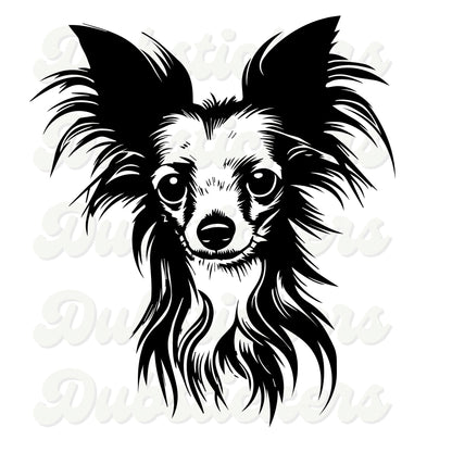 Chinese Crested Dog Head Decal