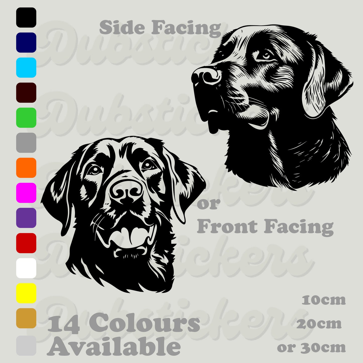 Chocolate Labrador Dog Head Decal