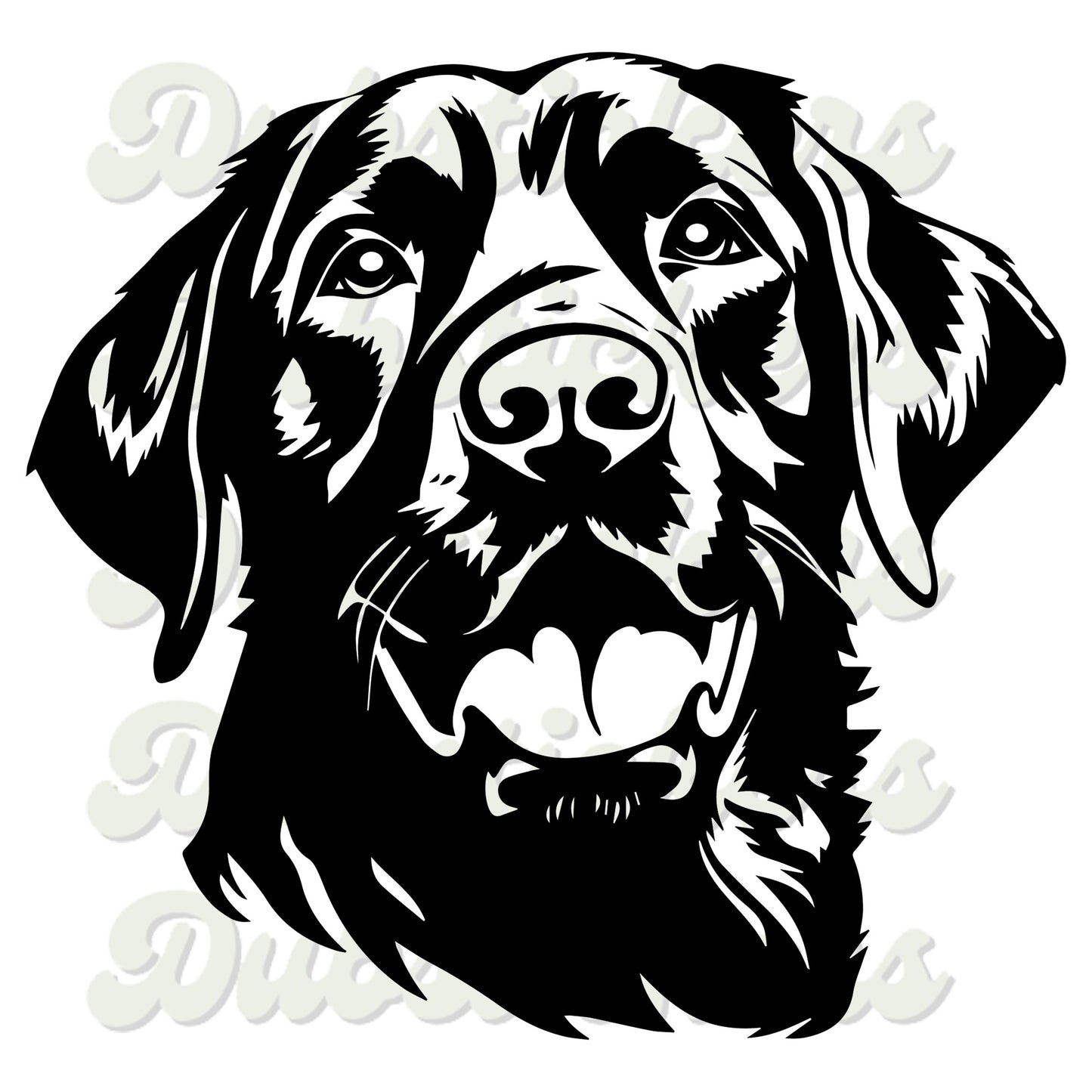 Chocolate Labrador Dog Head Decal