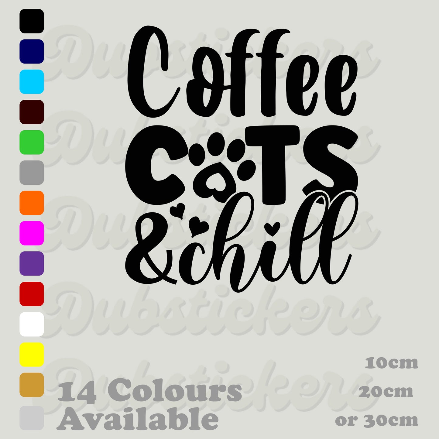 Coffee Cats & Chill Decal