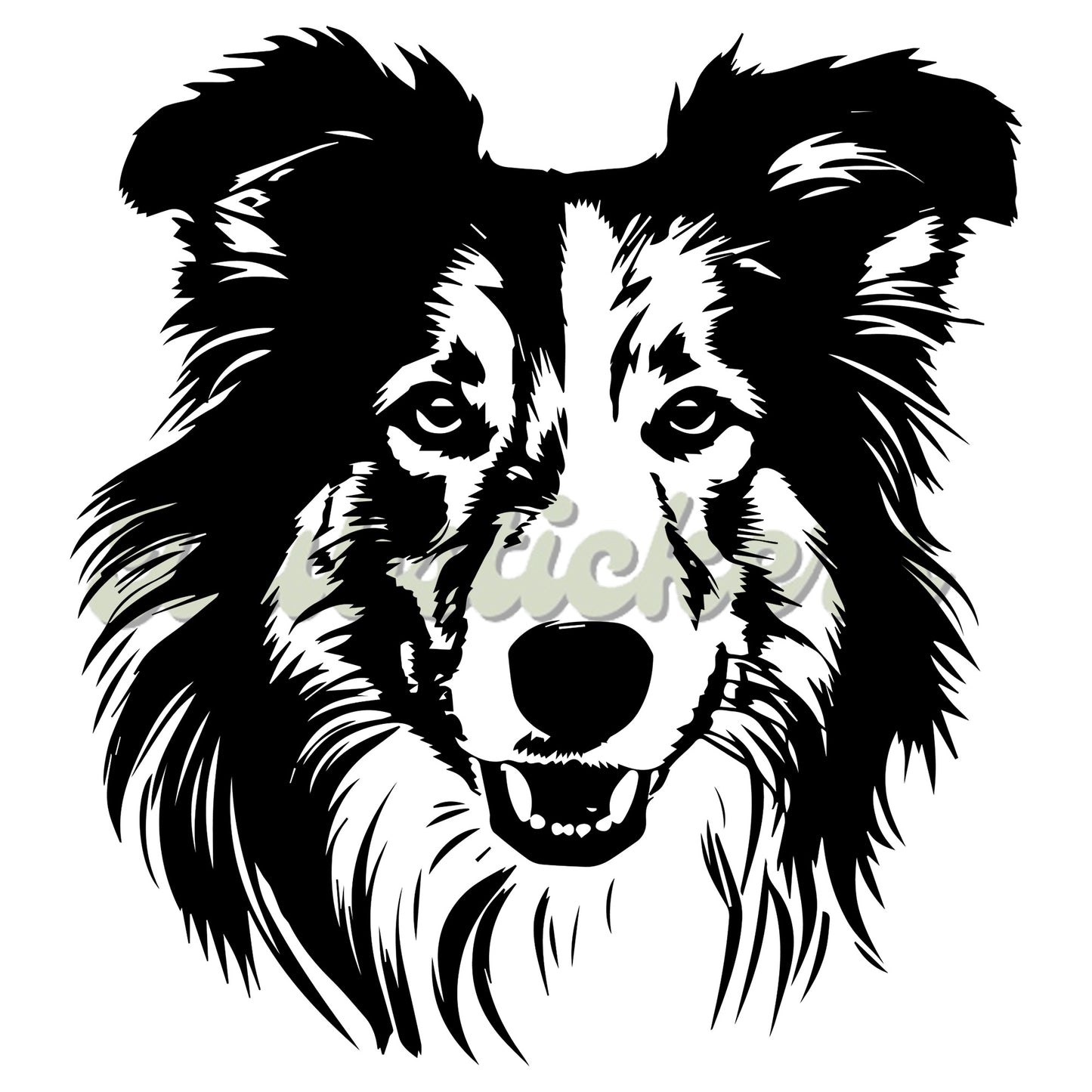 Rough Collie Decal