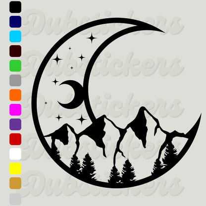 Celestial Crescent Moon Decal