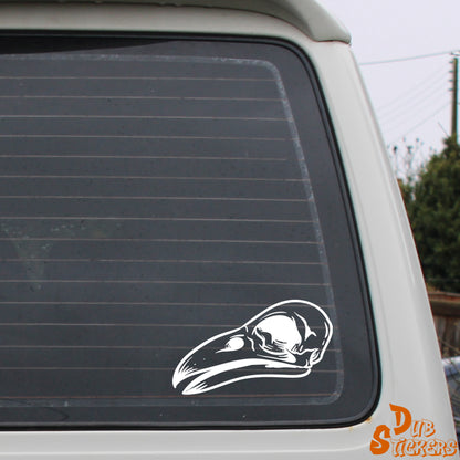 Crow Skull Vinyl Waterpoof Sticker Campervan Laptop Window