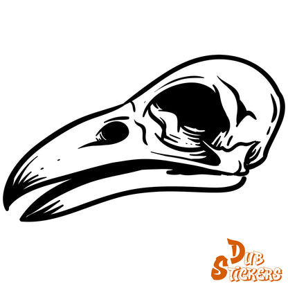 Crow Skull Vinyl Waterpoof Sticker Campervan Laptop Window