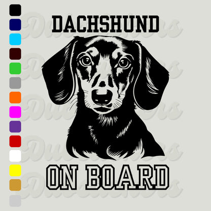 Dachshund On Board Decal