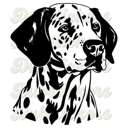 Dalmation Dog Head Decal