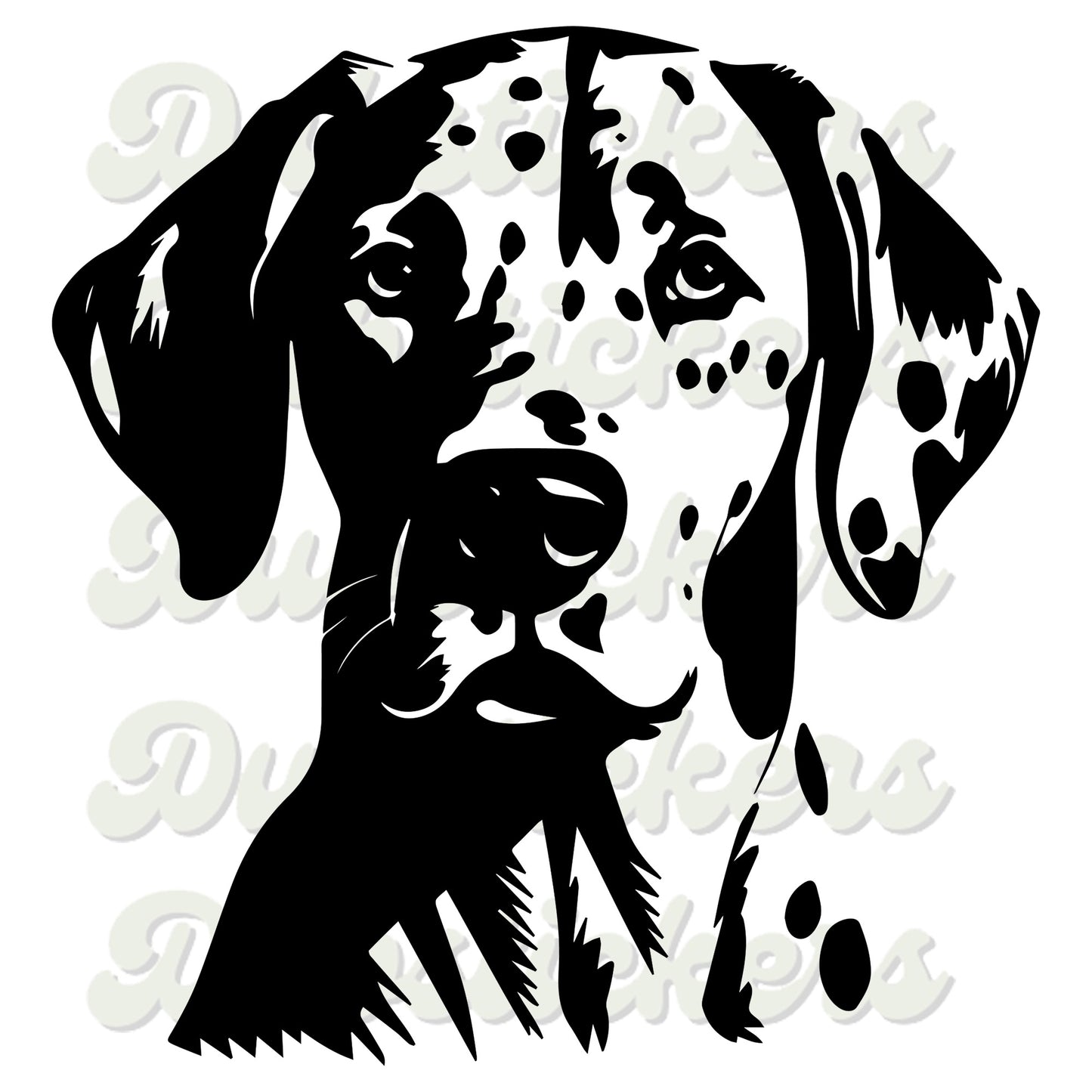 Dalmation Dog Head Decal