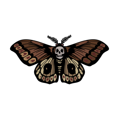 Deaths Head Hawk Moth Vinyl Sticker Magick Dark Academia Fairy Witch