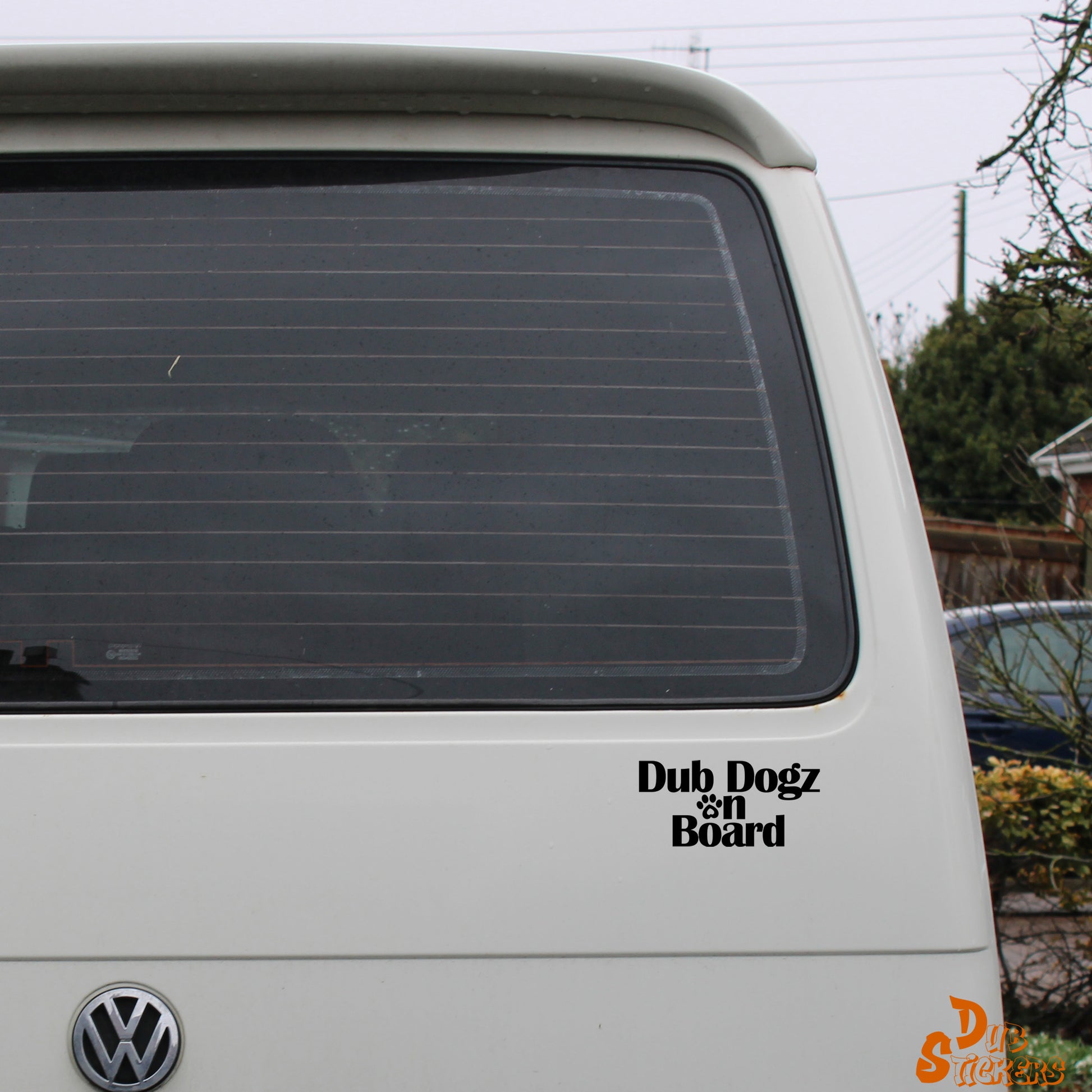 Dub Dogz On Board Decal, black On Campervan