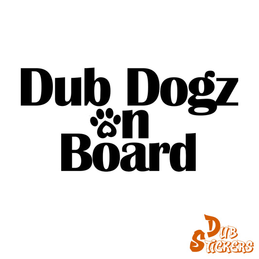 Dub Dogz On Board Decal Close up