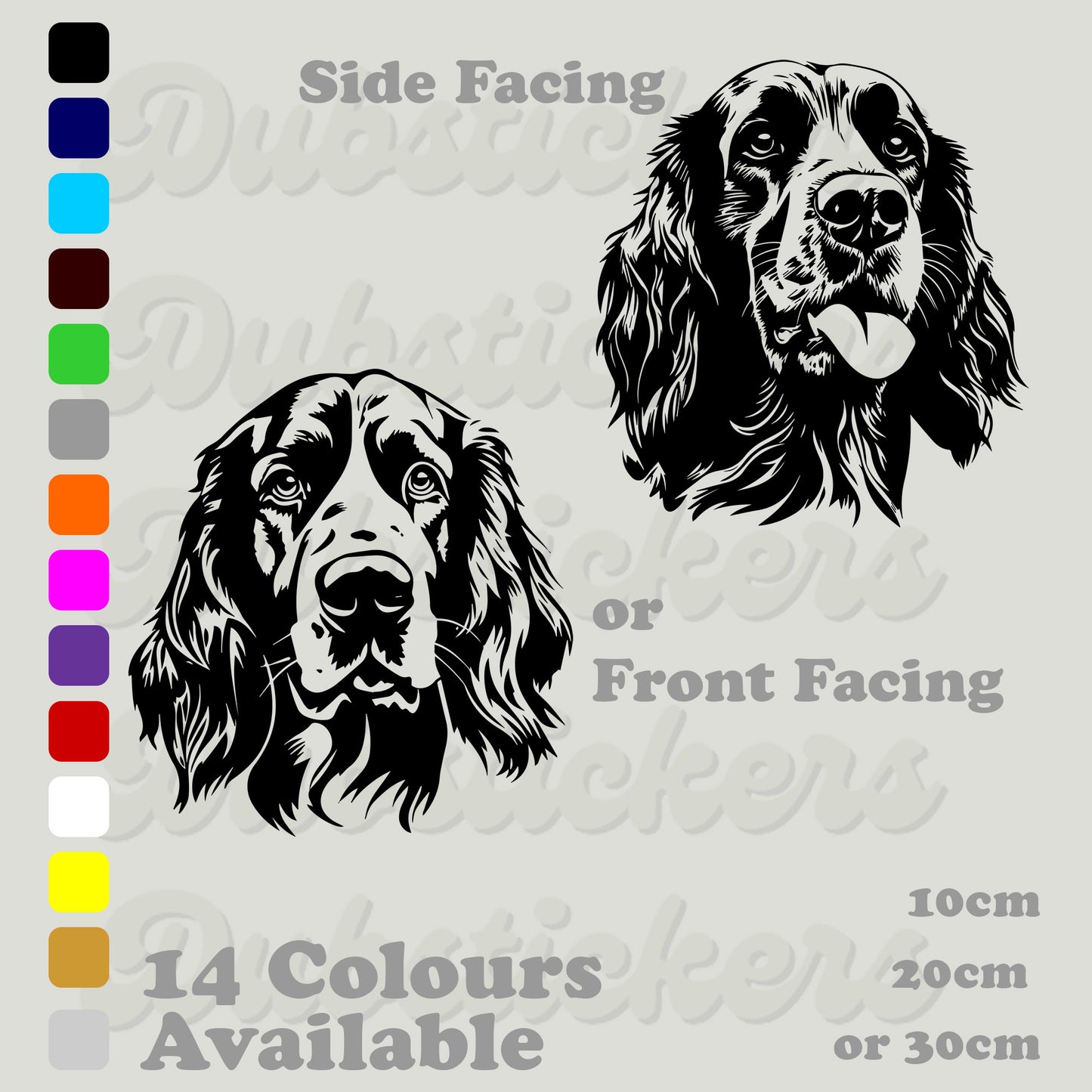 English Setter Dog Head Decal